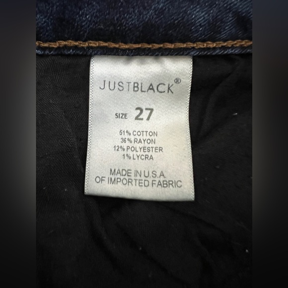 BUCKLE JUST BLACK Cropped Medium Blue Wash Denim Skinny Jeans Size 27 30x28 - Picture 7 of 7